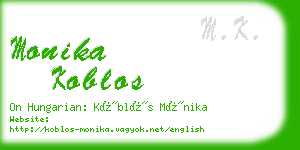 monika koblos business card